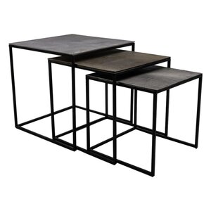 HSM Collection Ensemble de tables basses 3 Pièces Fletcher Carré