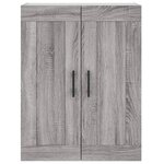 vidaXL Buffet haut Sonoma gris 69 5x34x180 cm Bois d'ingénierie