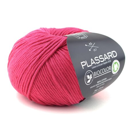 Fil d'été à tricoter BioColor 34 Rose fuschia 100 coton bio