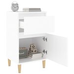 vidaXL Table de chevet blanc 40x35x70 cm