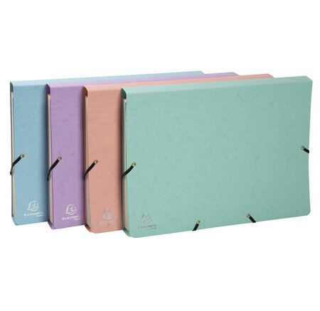Pochette Trieur Carte Multicolore 12 Compartiments Aquarel - 34x24 5cm - X 4 - Exacompta