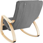 Tectake Fauteuil à bascule Onda - gris clair