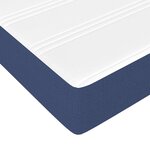 vidaXL Lit à sommier tapissier avec matelas Bleu 160x200 cm Tissu