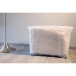 EDA PLASTIQUE Boîte de rangement Clip'Box 60 L - Naturel couvercle avec charniere - 58.6x39x39.5cm