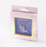 Collier prénom clara avec pendentif lune
