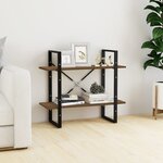 vidaXL Bibliothèque 2 niveaux Chêne marron80x30x70cm Bois d'ingénierie