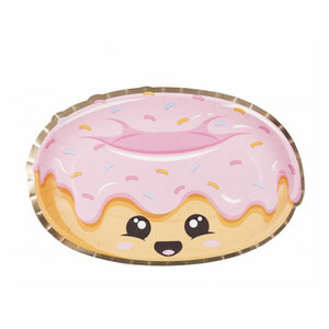 Assiettes donut 23 m sweety junk food x8
