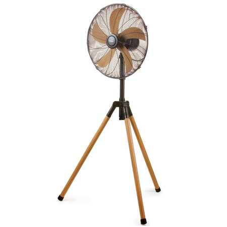 DOMO Ventilateur sur pied 45 cm 50 W Beige et noir