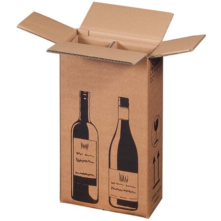 Cartons d'expédition pour 2 bouteilles  lot de 10