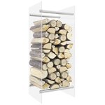 vidaXL Portant de bois chauffage Transparent 40x35x100 cm Verre trempé