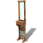 vidaXL Miroir de couloir Bois de récupération massif 47 x 23 x 180 cm
