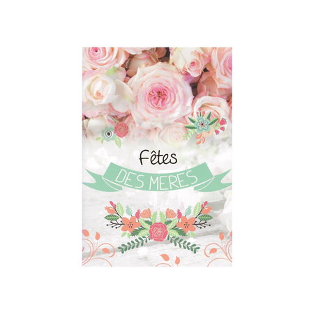 Carte de voeux - bonne fête maman - modèle : bouquet de roses ii