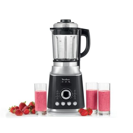 Moulinex - ultrablend blender  1300 w  haute vitesse  6 lames inox  température précise  8 programmes  shakes et smoothies