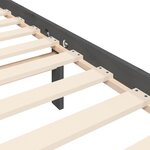 vidaXL Cadre de lit avec tête de lit gris 90x200 cm bois massif