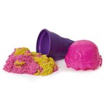 Kinetic sand - sable magique - cornet de glace sable parfume 113g - sable cinétique et coloré a modeler - 6058757 - jouet 3 ans