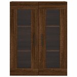 vidaXL Buffet haut Chêne marron 69 5x34x180 cm Bois d'ingénierie