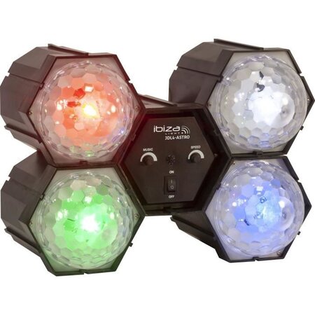 IBIZA JDL4-ASTRO - Séquenceur de lumiere avec 4 Astros a LED