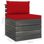vidaXL Salon palette de jardin 6 Pièces avec coussins Bois de pin