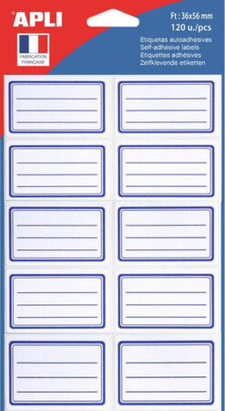 120 Étiquettes Ecolier 36X56 mm