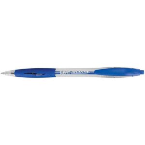 Stylo bille rétractable atlantis classic pointe moyenne 1 mm bleu bic