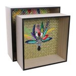 Etagères en bois tropical paradise exotique (lot de 2)