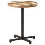 vidaXL Table de bistro Ronde Ø60x75 cm Bois de récupération massif