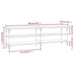 vidaXL Meuble TV noir 160x30x50 cm bois d'ingénierie