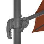vidaXL Parasol déporté avec mât en aluminium Terre cuite 400x300 cm