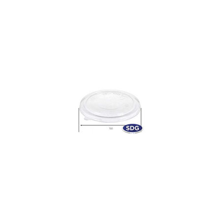 Couvercle pla  transparent pour bol salade - sdg - lot de 300 - acide polyactique (pla)