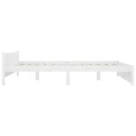 vidaXL Cadre de lit blanc bois massif 140x190 cm