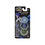 Infinity nado  toupie nado et 2 anneaux empilables  pack 3 en 1 exclusif avec 1 mini toupie bleue et 2 anneaux infinity nado empil