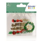 8 étiquettes acetate Merry Christmas