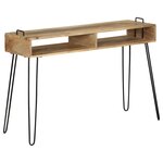 vidaXL Table console Bois de manguier massif 115 x 35 x 76 cm