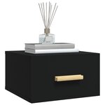 vidaXL Tables de chevet murales 2 Pièces noir 35x35x20 cm