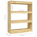 vidaXL Bibliothèque/Séparateur de pièce 100x30x103 cm Pin massif