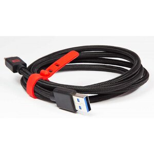 Cable USB 3.0 Crosscall USB A Mâle vers USB Type C 1,2m plat (Noir)