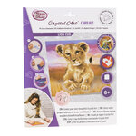 CRYSTAL ART Kit carte broderie diamant 18x18cm Lionceau