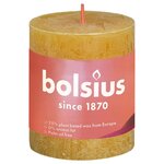 Bolsius Bougies pilier rustiques 4 Pièces 80x68 mm Jaune nid d'abeilles