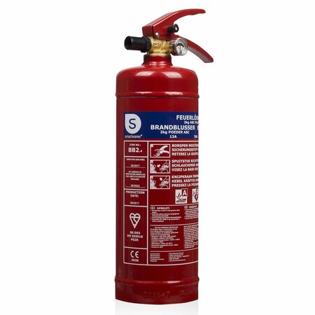 Smartwares Extincteur à poudre BB2 2 kg classe ABC Acier 10.014.68