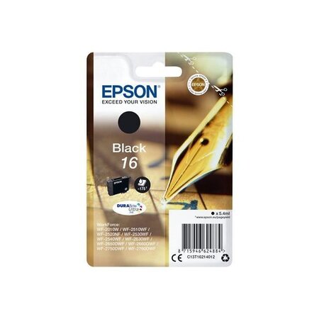 Epson cartouche t1621 - stylo plume - noir