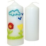 Bougies blanches Ø40 H 110 mm 12 pièces