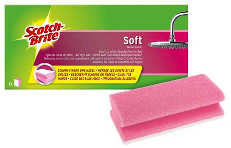 Eponge de nettoyage Soft, rose clair/blanc SCOTCH-BRITE