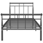 vidaXL Cadre de lit Noir Métal 90x200 cm