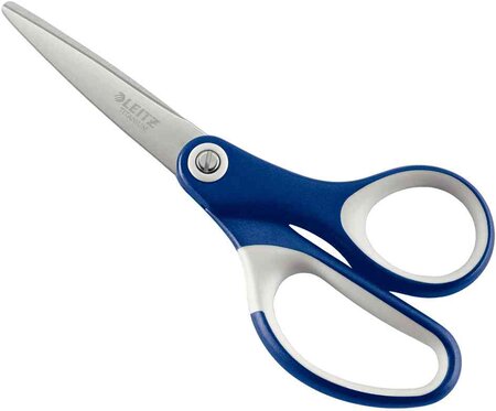 Blister d'une paire de ciseaux ergonomique 150 mm bleu leitz