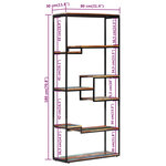 vidaXL Bibliothèque 80x30x180 cm Bois solide de récupération