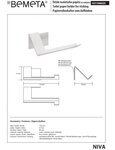 Dérouleur papier toilettes NIVA en acier inoxydable avec adhésive 15,5 x5,7 x8 cm