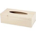 Boîte à mouchoirs en bois à décorer - 27 x 14 x 8 cm