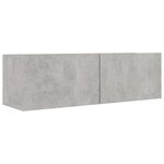 vidaXL Ensemble de meubles TV 4 Pièces Gris béton Aggloméré