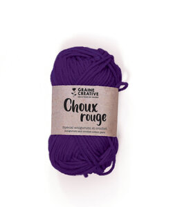 Fil de coton Amigurumi Violet Choux rouge