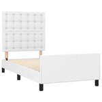vidaXL Cadre de lit avec tête de lit Blanc 90x190 cm Similicuir